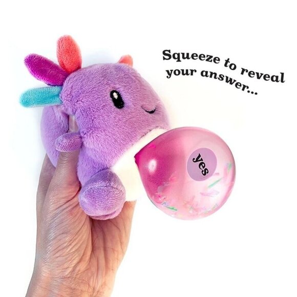 Magic Fortune Friends Fidget Squishy Toy Plush - Axolotl - Picture 6 of 7